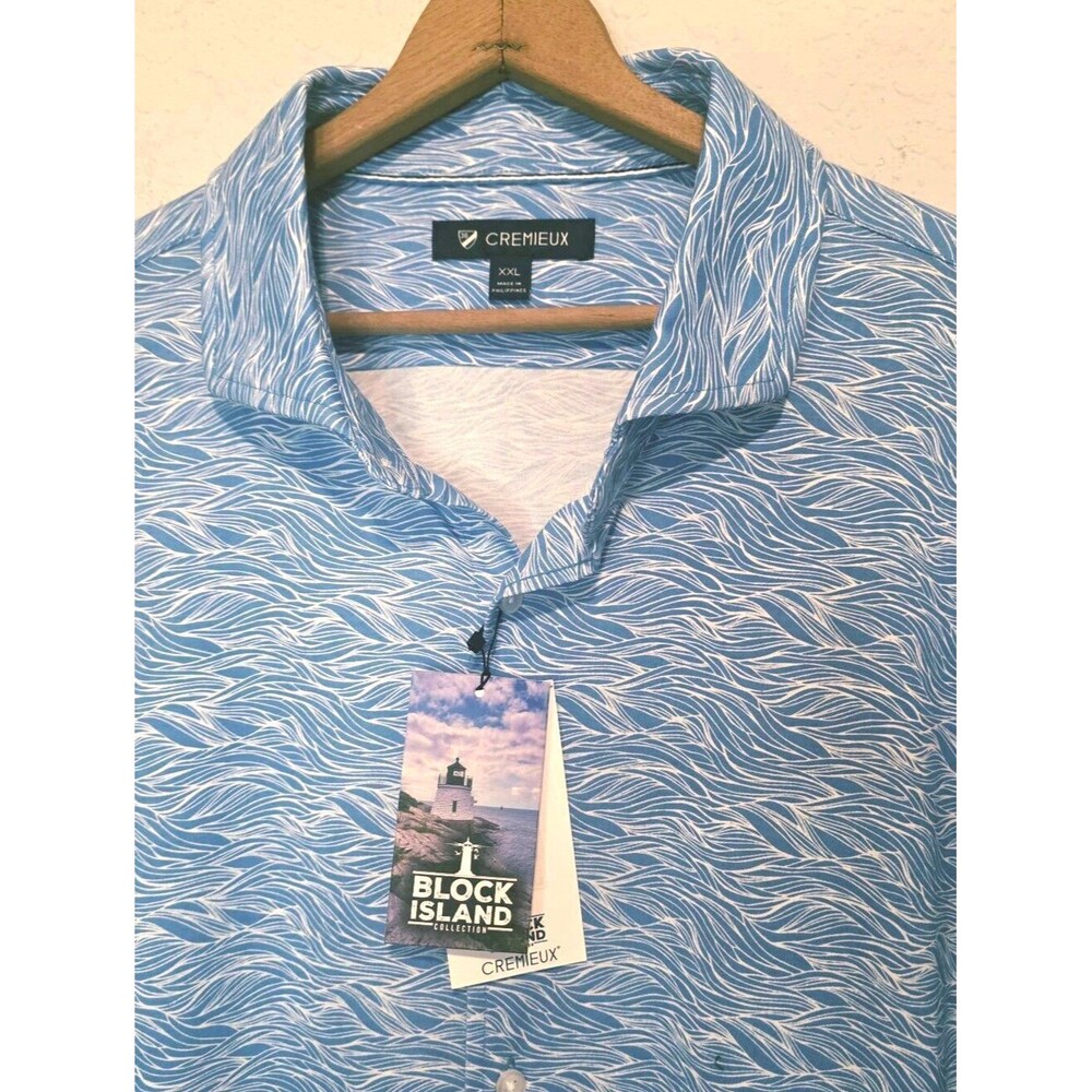 NWT Daniel Cremieux 38 Polo Shirt Cotton Block Island Collection Gold XXL